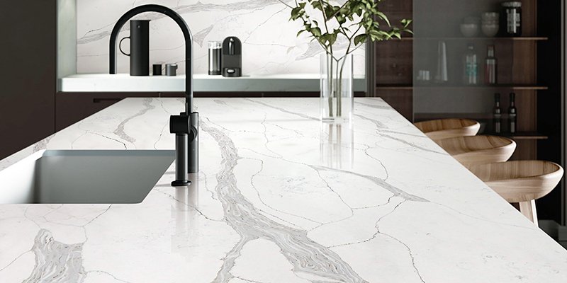 High Demand for Quartz Slabs modern kitchen with quartz countertops