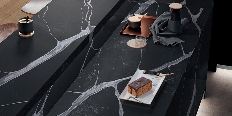 Eco-Friendly Quartz Stone Slabs Eco-friendly quartz stone slabs in a modern kitchen