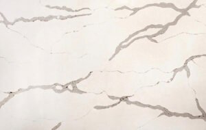 quartz stone slab calacatta cn7012 close up